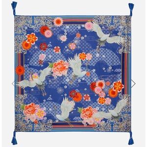 Johnny Was Pajaro Silk Scarf 44x44